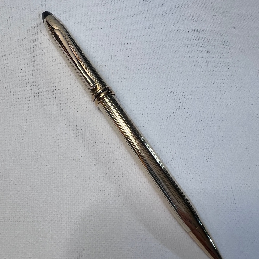 Cross Townsend Ballpoint Pen,     10 Karat Gold Filled/Rolled Gold, USA